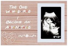 The One Where I Become An Auntie - Baby Reveal Gifts for Aunt Sister Best Friends - New Aunt to Be - Pregnancy Announcement Gift -Photo Picture Frame Gift - Friends TV Show