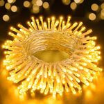 ZeMu Fairy Lights Battery Operated, 10m 100 LEDs Waterproof Warm White Battery Powered Outdoor String Lights for Indoor Outside Bedroom Garden Wedding Decorations