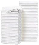 HOMEXCEL Baby Washcloths 50 Pack, Microfiber Coral Fleece Baby Bath Face Towels, Extra Absorbent and Soft Wash Cloths for Newborn, Infants, and Toddlers, White Burp Cloths for Sensitive Skin 7x9 Inch