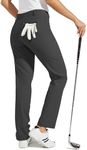 Willit Women's Golf Pants Stretch Hiking Pants Quick Dry Lightweight Outdoor Casual Pants with Pockets Water Resistant Deep Gray 8