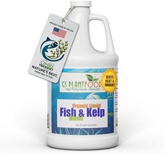 Omri Listed Fish & Kelp Fertilizer by GS Plant Foods (1 Gallon) - Organic Fertilizer for Vegetables, Trees, Lawns, Shrubs, Flowers, Seeds & Plants - Hydrolyzed Fish and Seaweed Blend