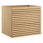 Modway Render 24" Wall-Mount Bathroom Vanity Cabinet in Oak - Sink Basin Not Included