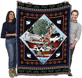 Pure Country Weavers Noah's Ark Full Blanket by Coco Dowley - Children's Gift Tapestry Throw Woven from Cotton - Made in The USA (72x54)