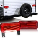 POVTOR RV Tail Lights, 57 LED RV Camper Trailer Tail Lights With Running/Turn Signal/Brake/Stop License Plate Light Surface Mount RV Led Tail Lights