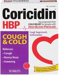 Coricidin HBP Antihistamine Cough & Cold Suppressant Tablets for People with High Blood Pressure, 16-Count Boxes (Pack of 3)