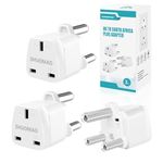 3-PACK UK to South Africa Plug Adapter,SHUOMAO UK to South Africa Travel Adapter Converter Plug,UK Travel Adapter for South Africa,Namibia,Swaziland,Lesotho,Bhutan,Botswana and More(Type M)