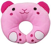 First Kick Cotton New Born Baby Soft Neck Supporting Pillow for Head Shaping Baby (0-18 Month) Pink Smiley Pack of 1