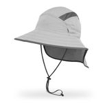 Sunday Afternoons Ultra Adventure Hat - Sun Hat for Men Women with Neck Flap, UPF 50+ UV Protective Hiking Fishing Hats, Wide Brim, Pumice, S/M