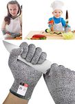 Cut Resistant Kitchen Gloves High Performance Level 5 Protection, Cut Resistant Protective Gloves for Safety, for Cooking, Cutting or Slicing, Food Grade, For Child, Kids, Boy, girl(XXS 5-8 year olds)