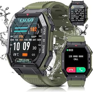 LIGE Military Smart Watch for Men with Bluetooth Dail Calls Speaker, 1.85'' HD Outdoor Tactical Watch with 24+ Sport Modes/Heart Rate/Blood Pressure, IP67 Waterproof Smartwatch for iOS Android