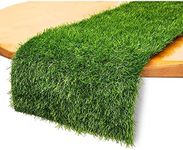 Juvale Artificial Grass Table Runner 14x48 Inch, Green Tabletop Decor for Wedding, Birthday Party, Banquet, Baby Shower