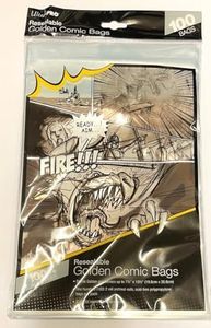 Ultra Pro Golden Resealable Comic Bags Pack of 100