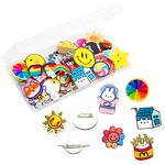 Cinvo 40 Pcs Acrylic Pins Bulk Decoration Cute Cartoon Pins Lapel Pin Set Locking Pins Backs Brooch Badge Bar Pins for Backpack Bags Clothing Jackets Hats Caps DIY Crafts(40 Assorted Styles)