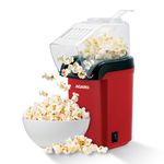 AGARO Delite Electric Popcorn Maker, 1200W Hot Air Popper, Oil-Free Healthy Snacks for Kids in 2 Minutes, 98% Popping Rate, Measuring Cup Included, Family Party, 1 Year Replaceable Warranty