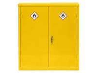 The WORKPLACE Depot Hazardous Cabinet, Dangerous Substance COSHH Storage Unit (Yellow, 1000(H) x 918(W) x 470(D) mm)