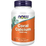 Now Foods, Coral Calcium, 1000mg, High Dose, Coral Calcium, 100 Vegan Capsules, Lab-Tested, Gluten Free, Soy Free, Non GMO, Vegetarian