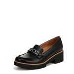 Naturalizer Women's Trendy Loafer, Black Smooth, 11 Wide