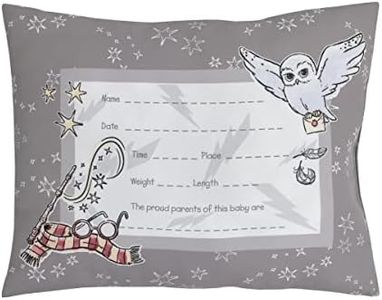 Warner Brothers Harry Potter Magical Moments Grey and White Keepsake Pillow