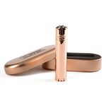 Clipper Rose Gold Metal Lighter with Case [Compact Limited Edition]