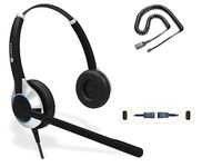 TruVoice HD-550 Premium Headset with Noise Canceling Microphone & HD Sound - Compatible with Yealink, Grandstream, Sangoma, Ooma and Snom Desk Phones