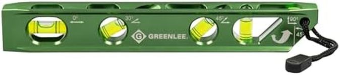 Greenlee L107 Electrician's Magnetic Torpedo Level with Conduit Bending Offset Aid, Green