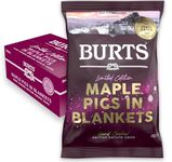 Burts Maple Pigs in Blankets Hand Cooked Burts Crisps Festive Limited Edition - 20 x 40 g Multipack Box - Gluten Free, Hydrogenated Fat Free, Non-GMO - Burts Potato Chips