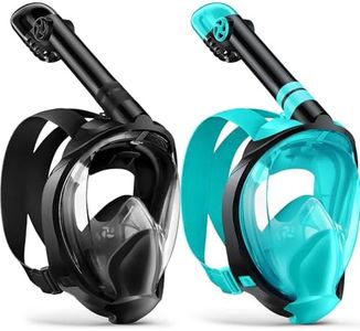 Zenoplige Full Face Snorkel Mask Adults,Dry-Top Snorkeling Gear with Camera Mount,Foldable 180-Degree Panoramic Scuba Mask for Snorkeling Diving Swimming Travel,Snorkel Mask Anti-Fog & Anti-Leak