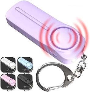 WETEN Self Defense Safesound Personal Alarm Keychain – 130 dB Siren Safety Protection Device with LED Light – Emergency Security Alert Key Chain Whistle for Women, Kids, Elderly by (Purple)