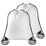 Sliverdew Drawstring Backpack Bags Black Gym Bulk Cinch Tote Sackpack Sack Bulk String Bag Backpack, White, 40 × 35cm, Classic