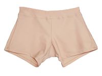 Girls Dance Shorts Spandex Gymnastics Biker Bottom for Kids, Spandex Nude 11-12 Years