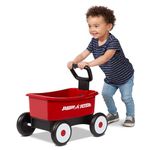 Radio Flyer Push & Pull Walker Wagon, Red, for Kids 1-4 Years Old, Locking Handle for Stability, Baby Push Walker Converts to Pull Wagon, for Indoor & Outdoor Play