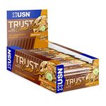 USN Trust Cookie Bar, Salted Caramel Protein Cookie: High Protein Bars, Perfect On-the-Go and Post-Workout Protein Snacks (12 x 60g Bars per Pack)