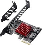 YABOANG 2 SATA Card Expansion Cards, PCI-E 3.0 GEN3 JMICRON+JMB582 Chip, 6Gbps Expansion Adapter Boards PCI Express Controller Adapter Card for Windows XP/2003/2008/ Vista/Win7/8/10/Linux