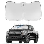 Proadsy Front Windshield Sun Shade Foldable Sunshade Protector Custom Fit 2015-2020 Ford F-150 F150 Lariat, King Ranch, Platinum, XL XLT Limited Raptor Accessories 2024 Upgrade