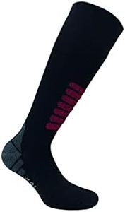 Eurosock unisex adult Supreme Snow Ski Socks, Deep Black, Large US