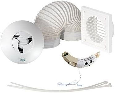 Airflow HTSHWKT15 Bathroom Shower Extractor Fan Humidity and Run-On Timer Kit, White