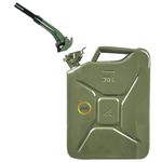 ADATECH 20 ltr UN Approved Metal Jerry Can for 4x4 Vehicle With Spout, Generators, Jeeps and Other Purpose (Green)