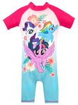 My Little Pony Girls Twilight Sparkle Rainbow Dash Rarity Swimsuit Pink Age 2 to 3 Years