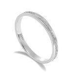 Frosted Sterling Silver Full Eternity Ring Size S (I - W Available)