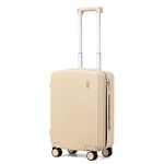 Hanke 20 Inch Carry On Luggage 22x14x9 Airline Approved Light Weight PC Hard Shell Suitcases with Wheels Travel TSA Luggage Rolling Suitcase Carry On Bag for Airplanes(Cuba Sand)