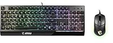 MSI Vigor Backlit RGB Dedicated Hotkeys Anti-Ghosting Mechanical Feel Gaming Keyboard & Gaming Mouse Combo (Vigor GK30 Combo US)