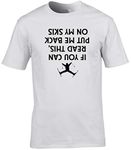 Hippowarehouse If You Can Read This, Put Me Back On My Skis (Printed Upside Down) Unisex Short Sleeve t-Shirt (Specific Size Guide in Description) White