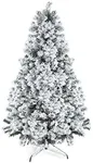 PREXTEX Snow Flocked Christmas Tree 6 Ft - Full White Artificial Christmas Tree with Heavy Flocking for a Winter Wonderland Holiday, Premium Sturdy Design with Easy Assembly, Ideal for Christmas Decor