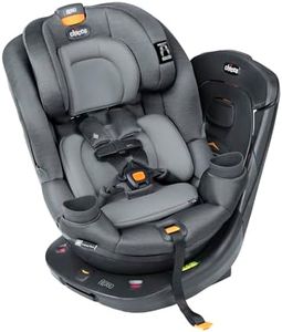 Chicco Fit360 ClearTex Rotating Convertible Car Seat with 360 Degree Rotation for Rear-Facing and Forward-Facing Usage, LeverLock Self-Tensioning Lock System | Drift/Grey