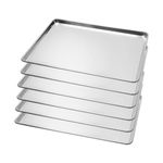 BIEAMA 6 Pack Full Size Baking Sheet Pan Aluminum Commercial Pan for Oven Freezer Bakery Hotel Restaurant 18" × 26"