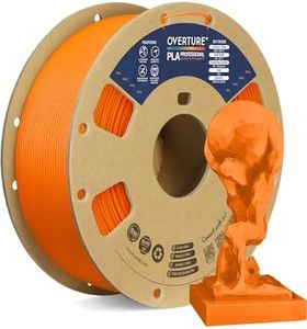 OVERTURE PLA Plus (PLA+) Filament 1.75mm PLA Professional Toughness Enhanced PLA Roll, Cardboard Spool, Premium PLA 1kg(2.2lbs), Dimensional Accuracy Probability +/- 0.02mm (Orange)