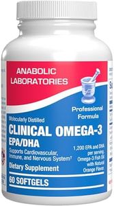 Omega 3 Fish Oil 1200 mg - Clinical DHA EPA Omega 3 Supplement with Burpless Fish Oil Brain Heart & Overall Health - Molecularly Distilled for Purity - Certified Sustainably Sourced (Orange Flavored)