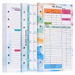 Toplive Budget Planner Refill,2024 Colorful Monthly Weekly Planner, Expense Budget Sheets Money Cash Envelopes,Divider,Ruler and Stickers for A6 Financial Budget Binder 3P