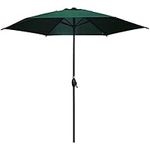 Abba Patio Outdoor Patio Umbrella 9-Feet Aluminum Market Table Umbrella with Push Button Tilt and Crank, Dark Green