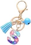 PAEHUIMT Key Ring for Women and Girls, Key Rings with Letter, Key Ring Best Friend, Couple Gifts, multicoloured, One size